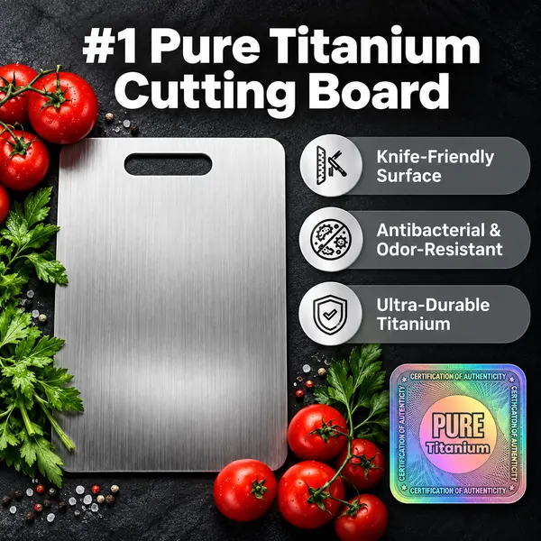 Katori Titanium Cutting Board, double-sided pure titanium board